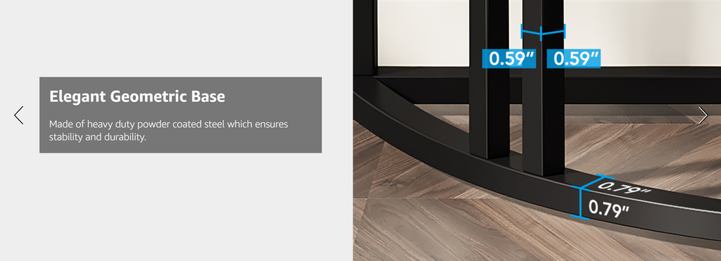 Half Moon Console Table for Entryway