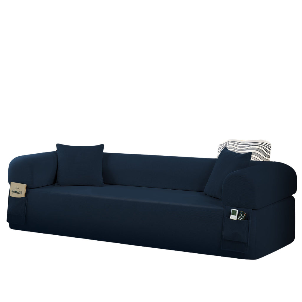 Spring Sofa with High-Quality Fabric, Pillows & Storage