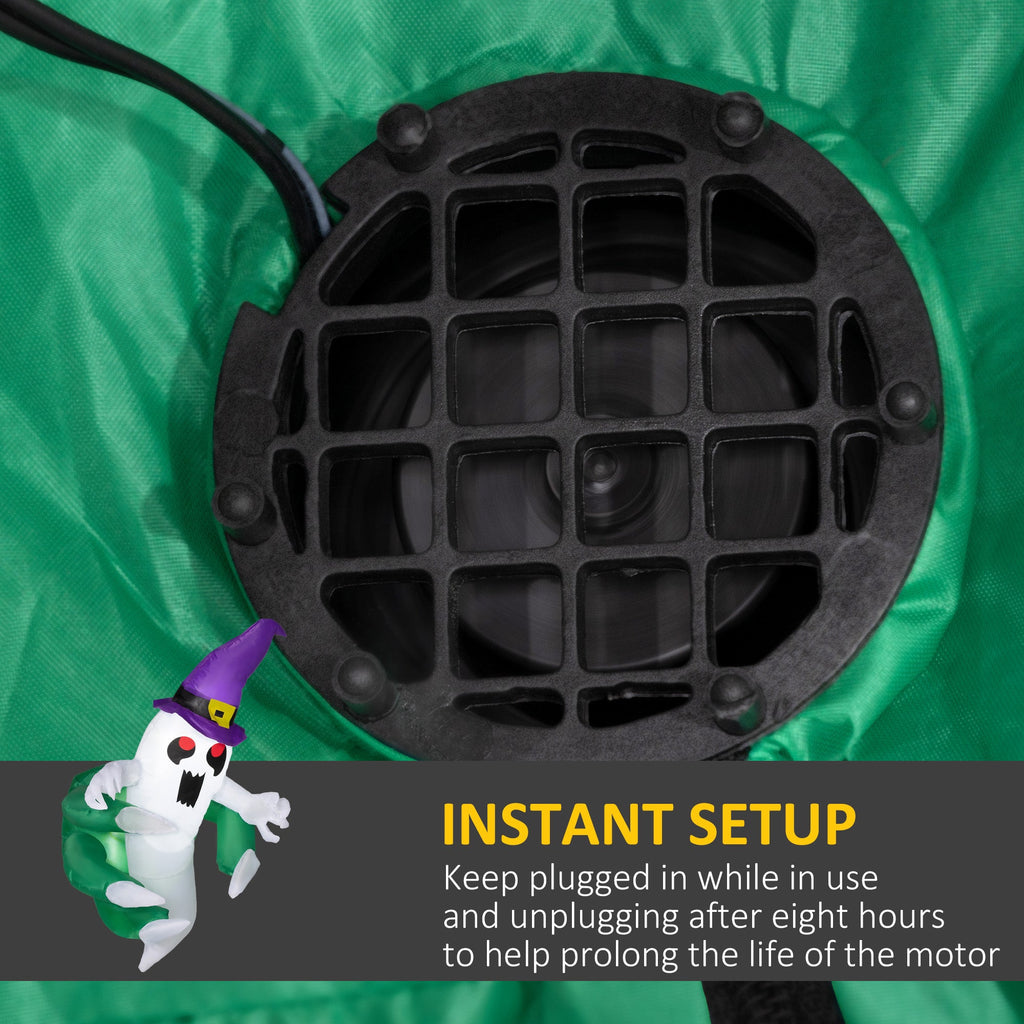 Outsunny 4ft Inflatable Halloween Decoration – Ghost in Hat