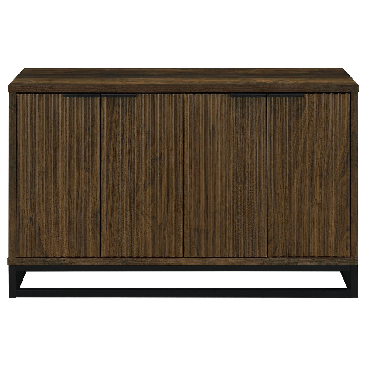Thurston Dark Pine 4-Door Engineered Wood Accent Cabinet