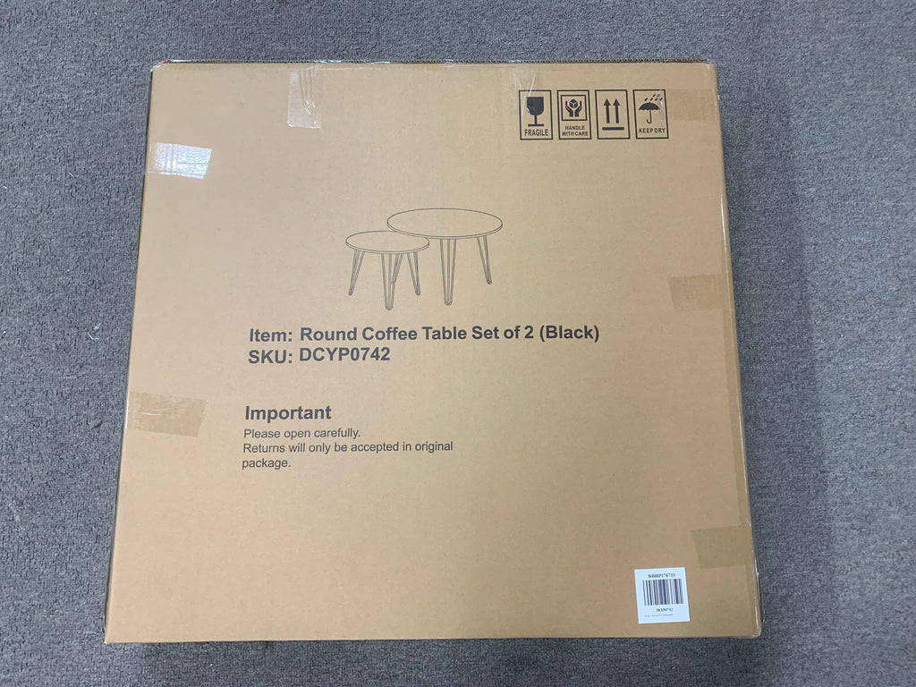 27.56'' Round Nesting Coffee Table Set of 2