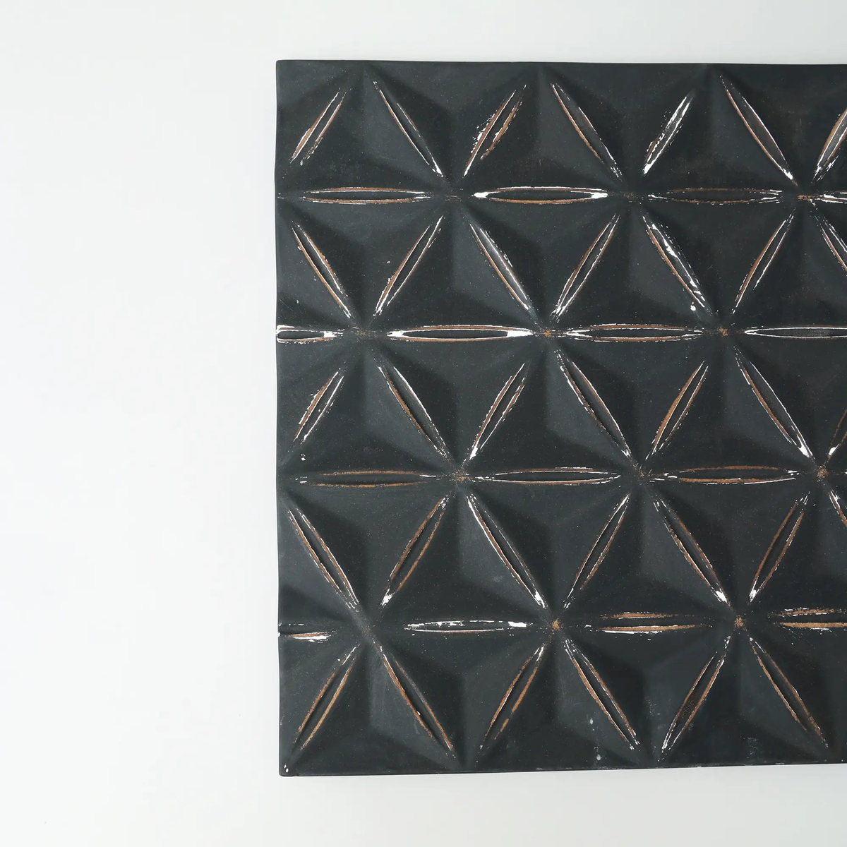 Black Square Shape Handcrafted MDF Wall Decor – 16"x16" Elegant Home Accent