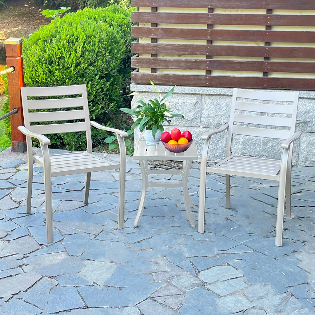 VRSHWO Iron Terrace Dining Chairs, a Set of 2