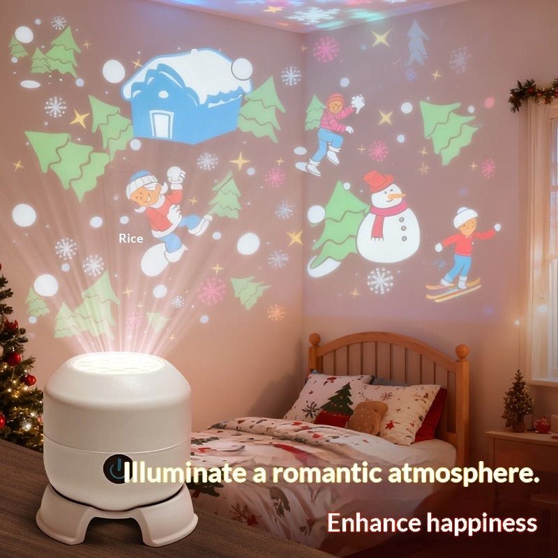 LED Christmas Snowflake Projection Light