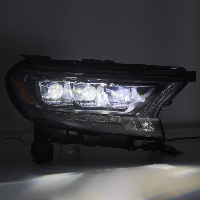 AlphaRex 19-21 Ford Ranger NOVA LED Proj Headlights Plank Style Black w/Activ Light/Seq Signal/DRL 880124 *Discontinued