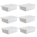 6-Pack Commercial Meat Tubs with Lids