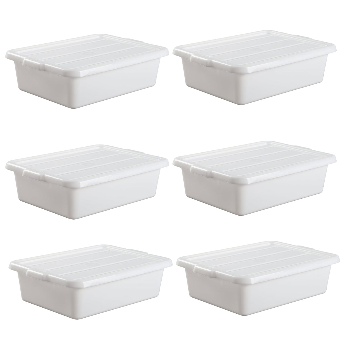 6-Pack Commercial Meat Tubs with Lids