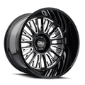 Cali Off-Road 9116 Vertex 24x14 / 8x170 BP / -76mm Offset / 125.2mm Hub Gloss Black Milled Wheel 9116-24470BM