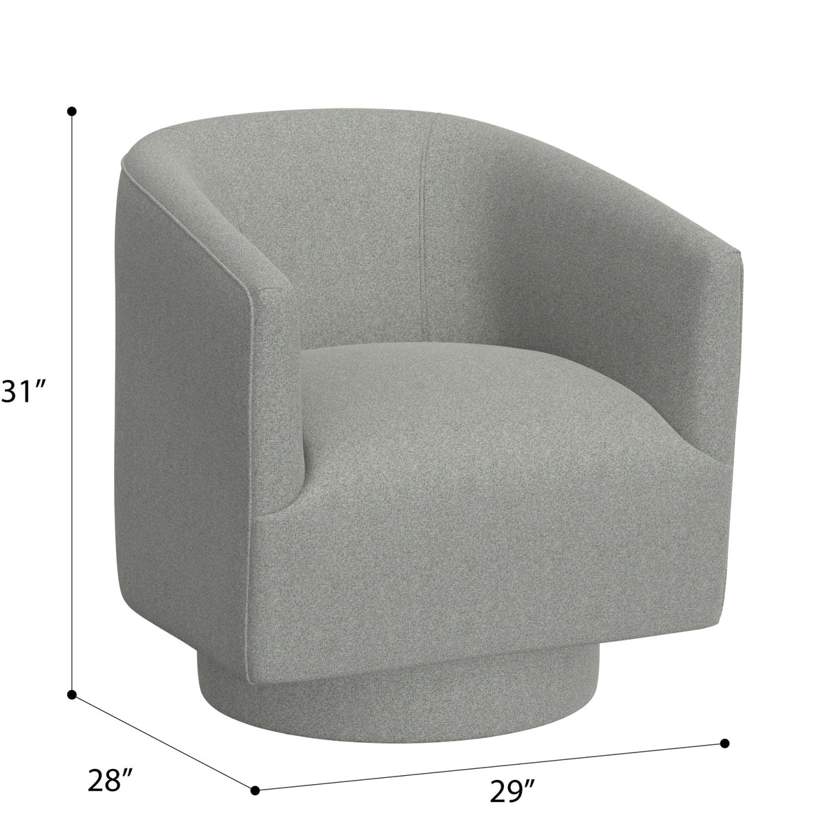 Gray Swivel Accent Chair
