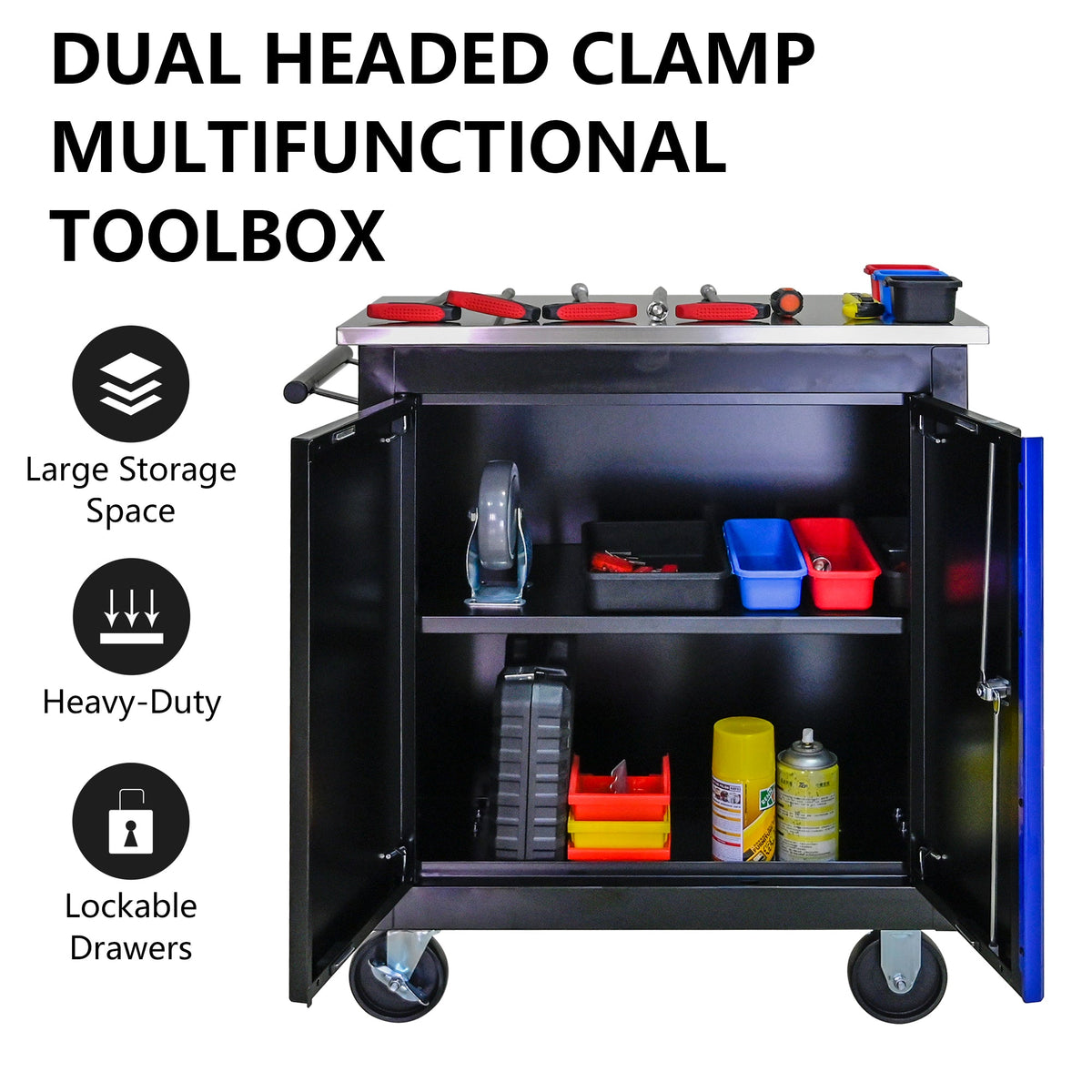 Movable Lockable Double Door Partition with Lock