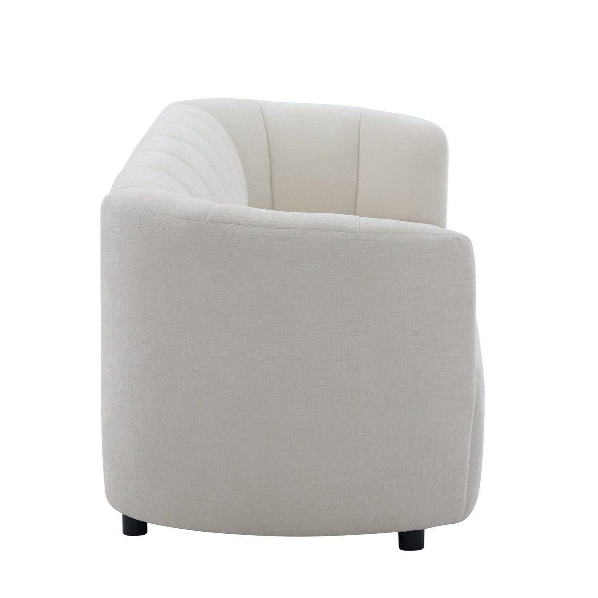 Mirelle 80 in. Modern Curved Chenille Sofa Couch