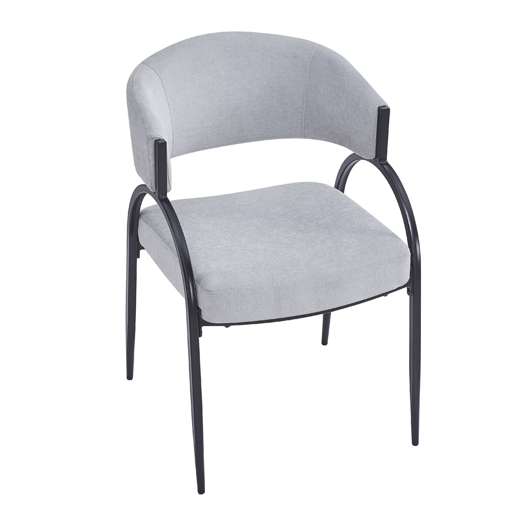 Upholstered Dining Chairs With Metal Legs (Set of 2)