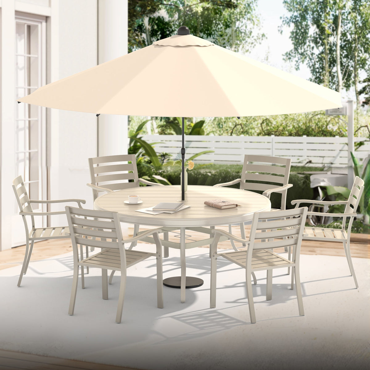VRSHWO Iron Terrace Dining Chairs, a Set of 2