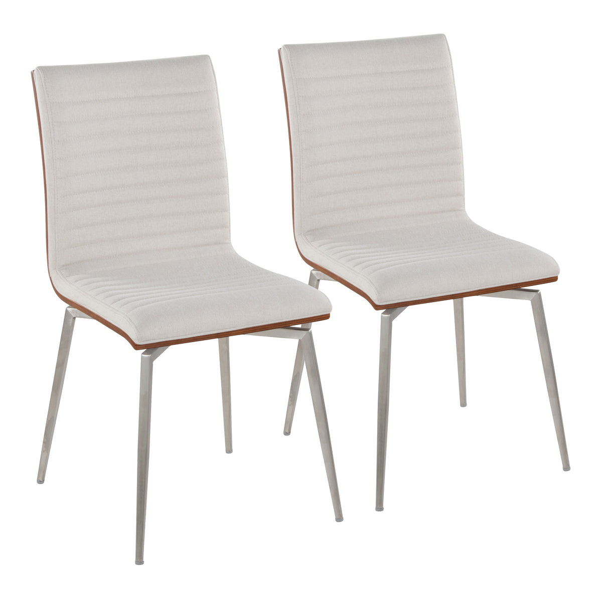 Contemporary Dining/Accent Chair with Swivel in Stainless Steel