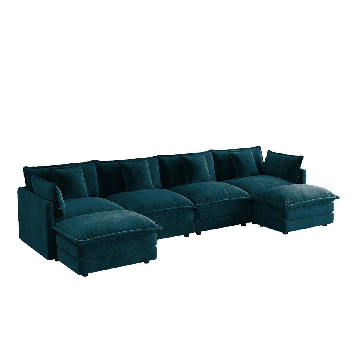 Oversized U Shape Sofa with 2 Ottomans