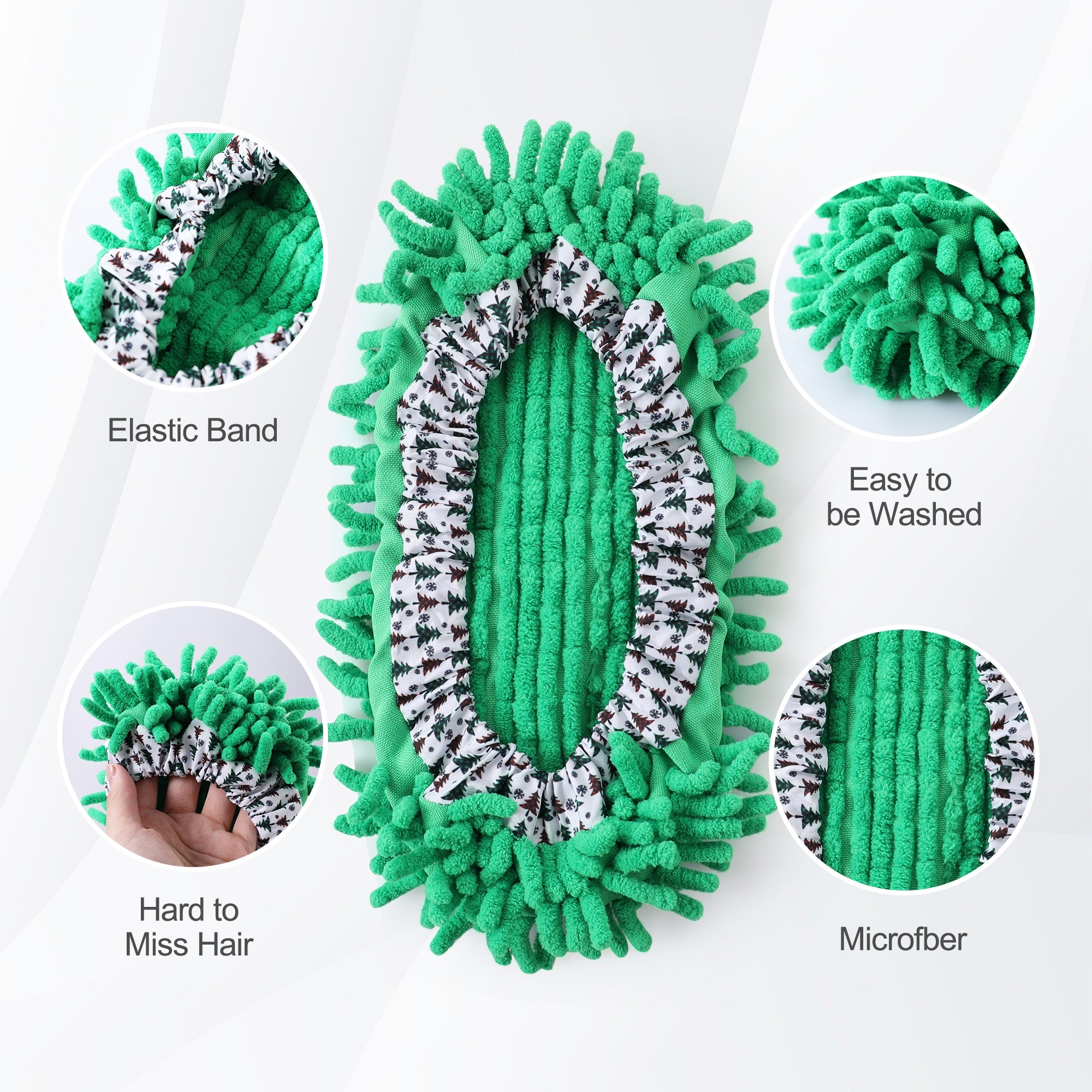 Microfiber Mop Slippers - Set of 3 for Effortless Cleaning