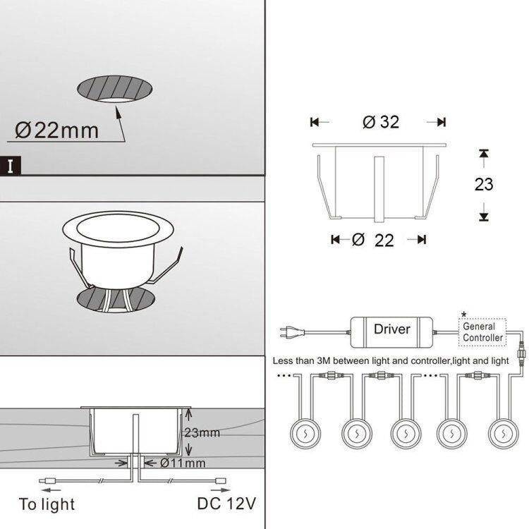Fashion Simple Courtyard Deck Stainless Steel Underground Lamp