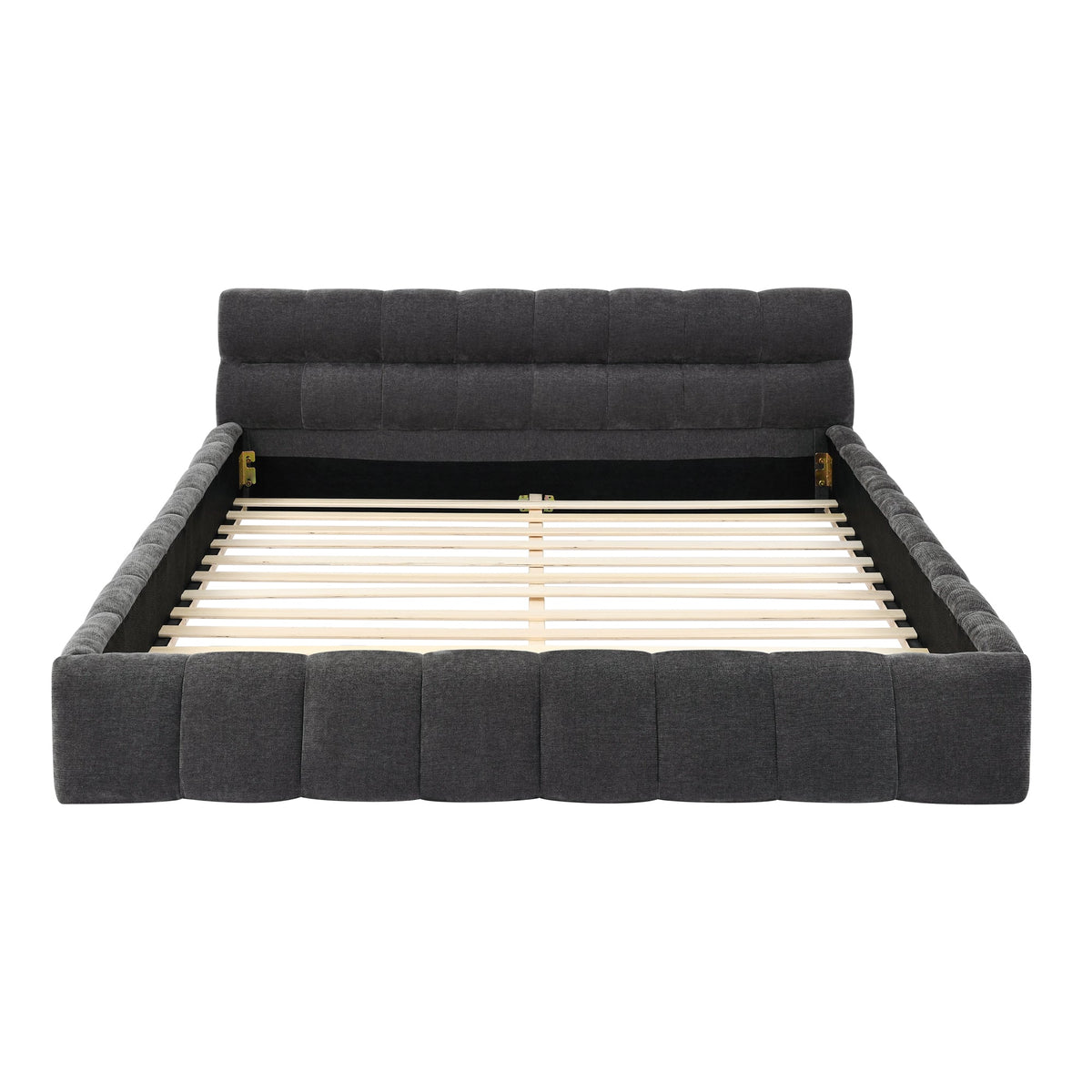 Queen Size Upholstered Bed Frame with Thick Fabric
