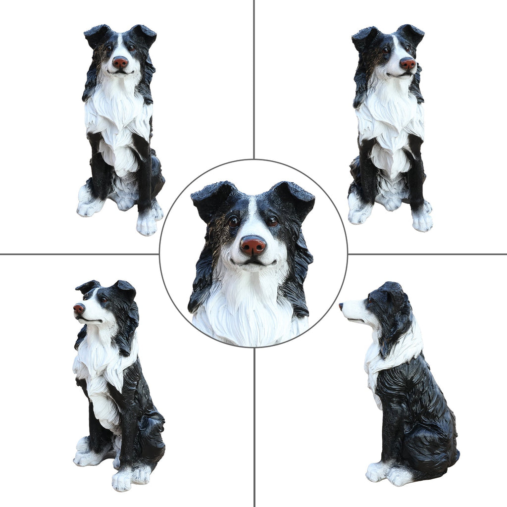 Outdoor Garden Border Collie Dog Statue Greeter