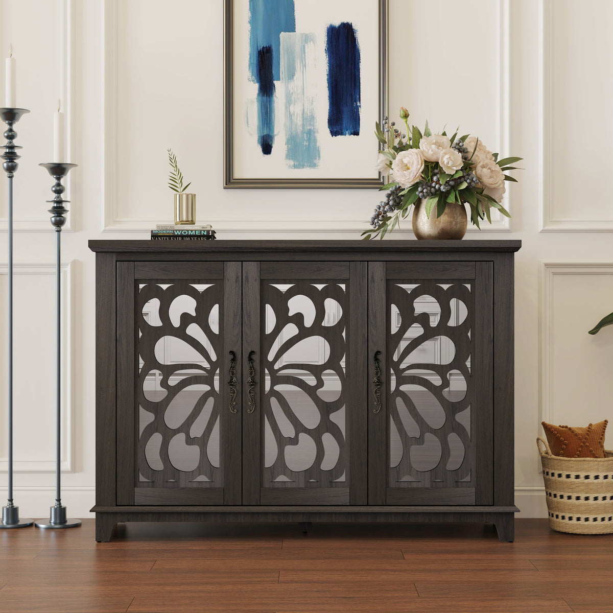 49.33" x 15.55" Spacious Size Countertop Sideboard