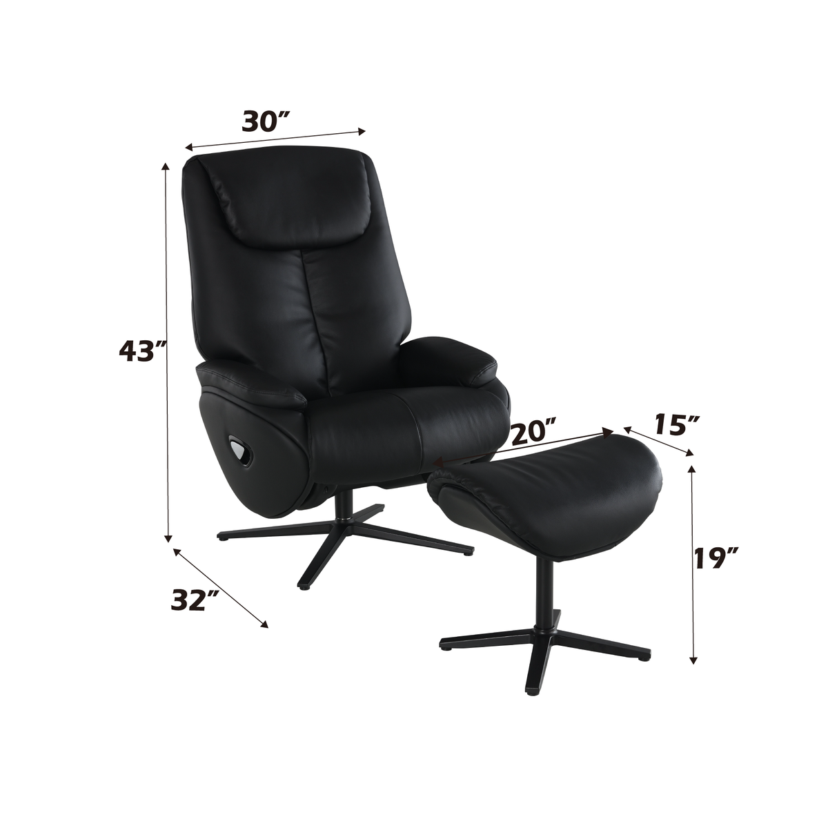 Labotina Motion Accent Chair with Ottoman