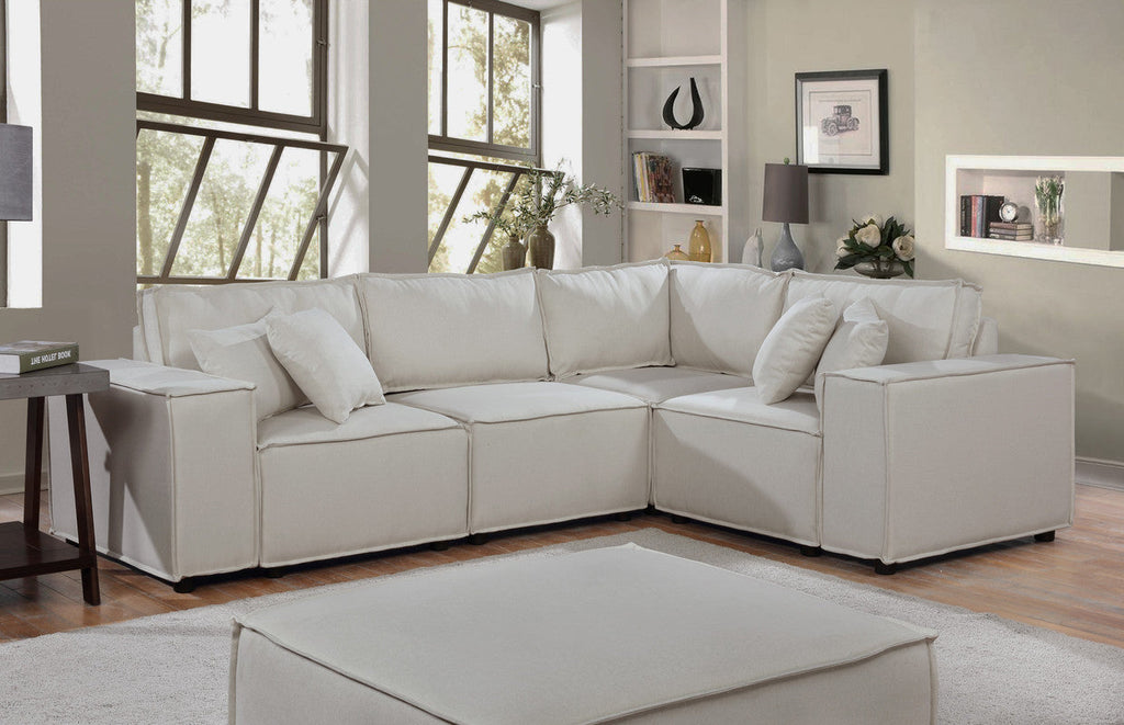 Melrose 99" Modular Sectional Sofa with Ottoman