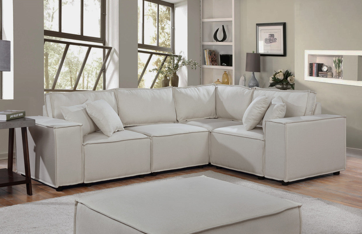Melrose 99" Modular Sectional Sofa with Ottoman