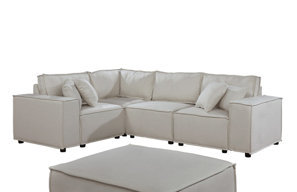 Melrose 99" Modular Sectional Sofa with Ottoman
