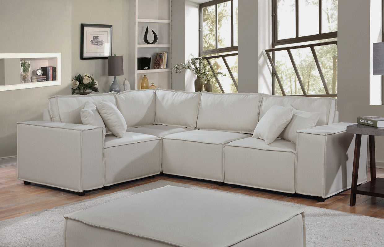 Melrose 99" Modular Sectional Sofa with Ottoman