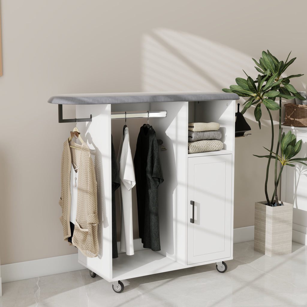 Ironing Cart with Rolling Ironing Board