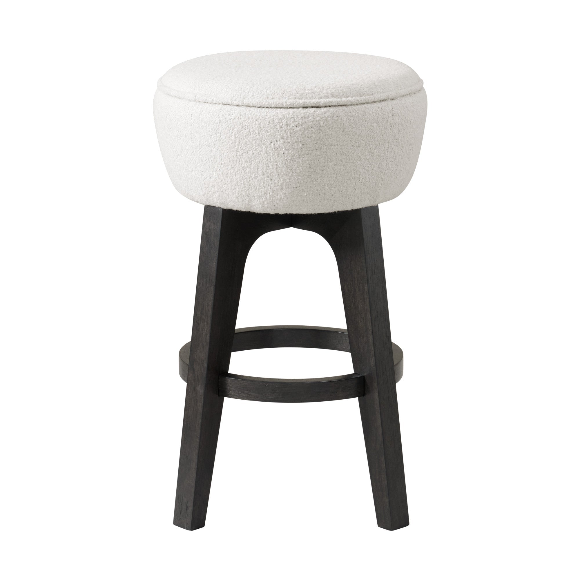 Brown Backless Bar Stools, Set Of 2