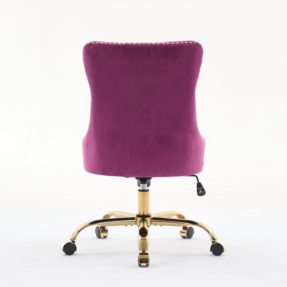 A&A Furniture Modern Velvet Upholstered Office Chair - Purple
