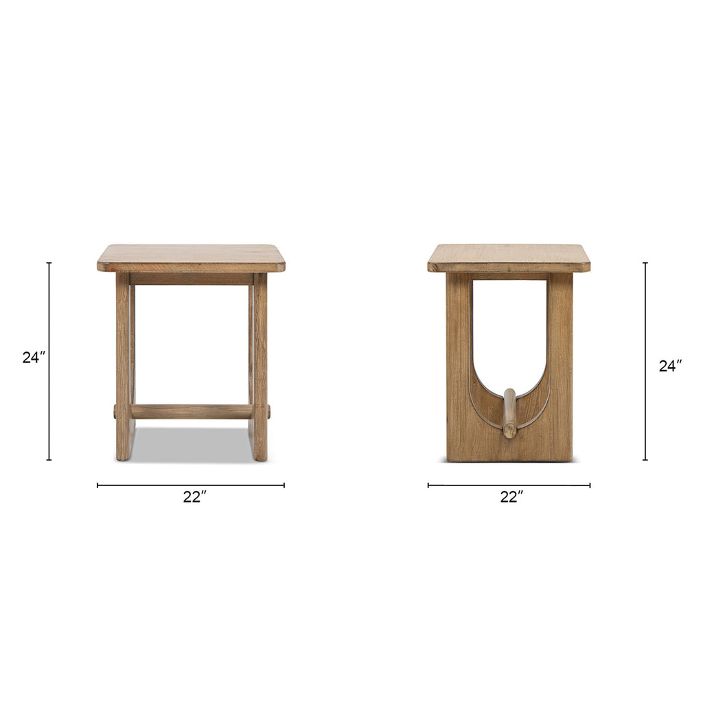Turnkey 22" Square Side Table Antique