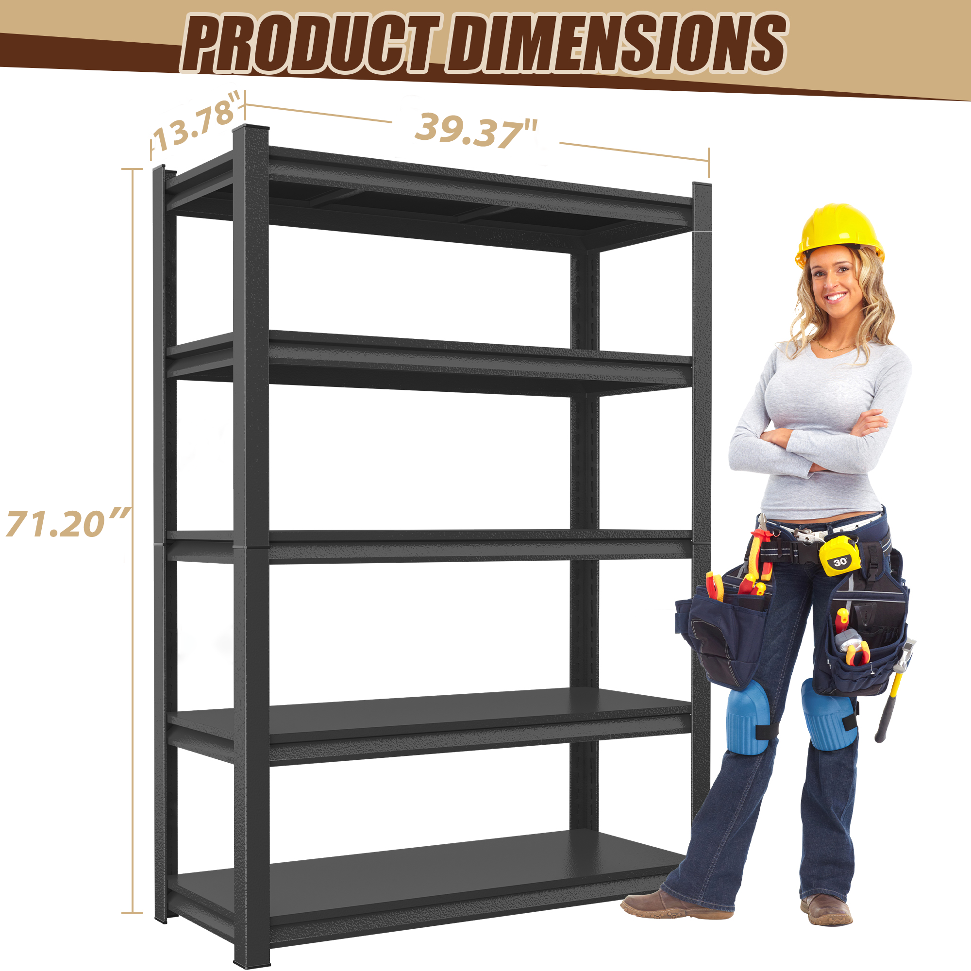 5-Tier Metal Storage Shelving