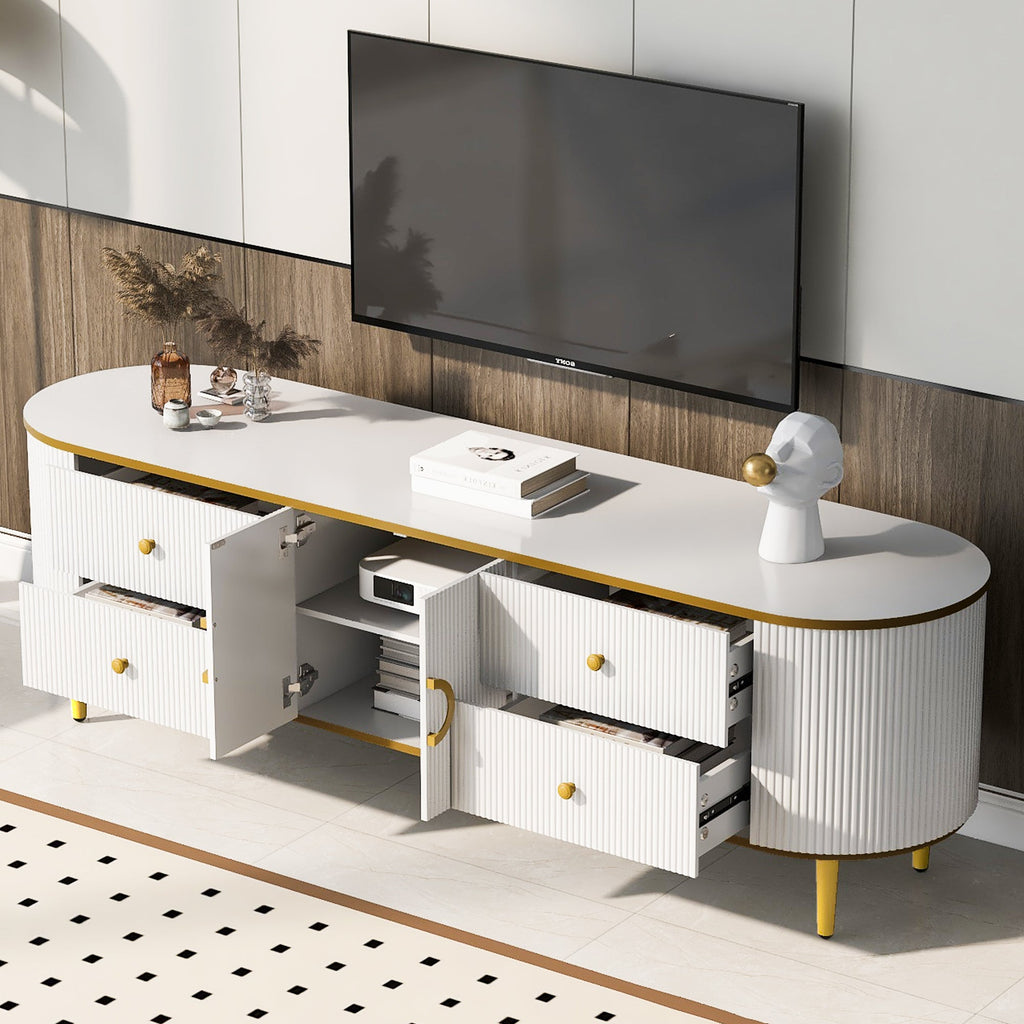Vibe Haus Modern TV Stand for TVs Up to 80 Inches