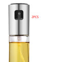 BBQ Healthy Kitchen Cooking Oil Vinegar Spray Bottle Push Type Oil Spray BottlePump Oil Tank Leakproof BBQ Sprayer BBQ Tools Kitchen Gadgets