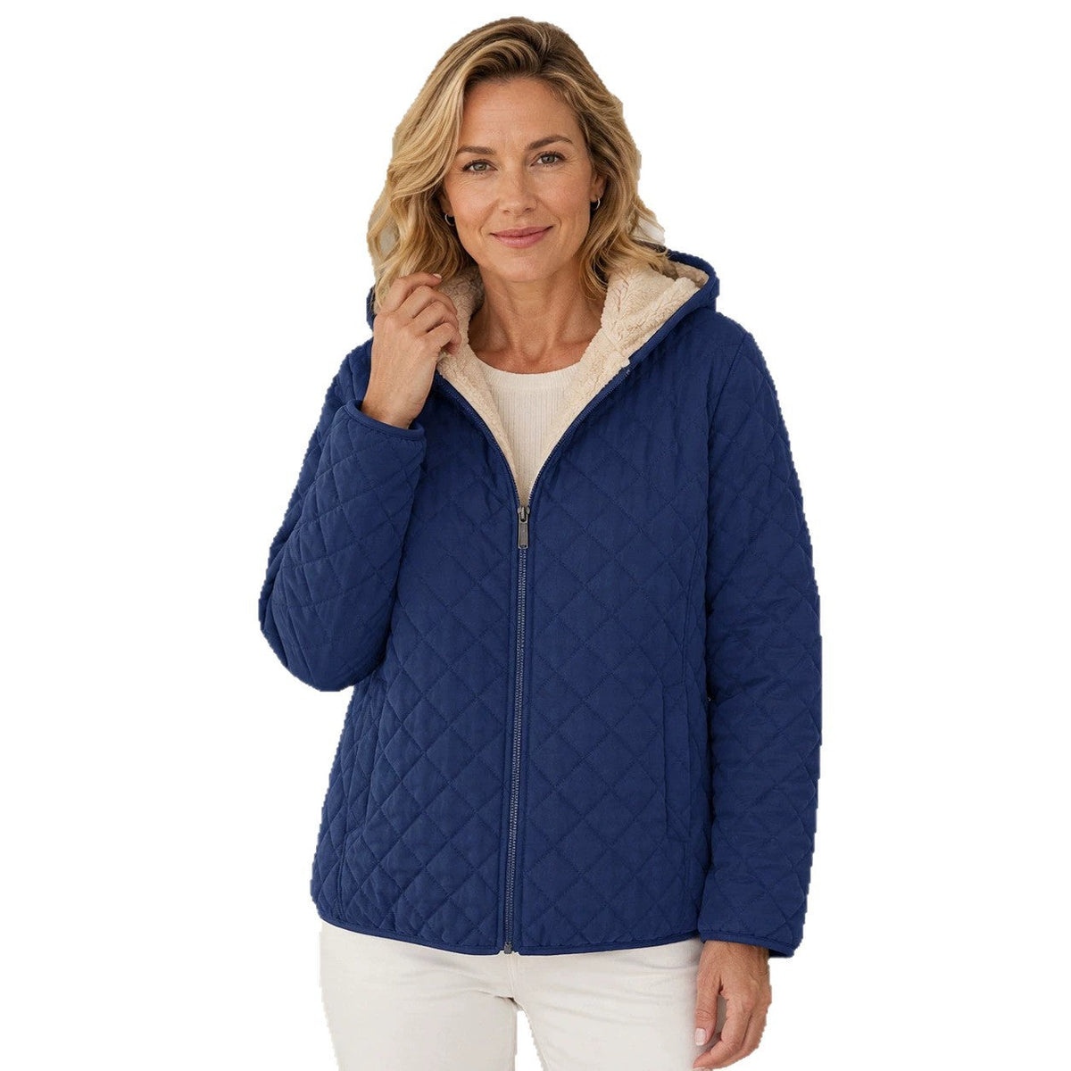 Womens Short Hooded Cotton-padded Coat