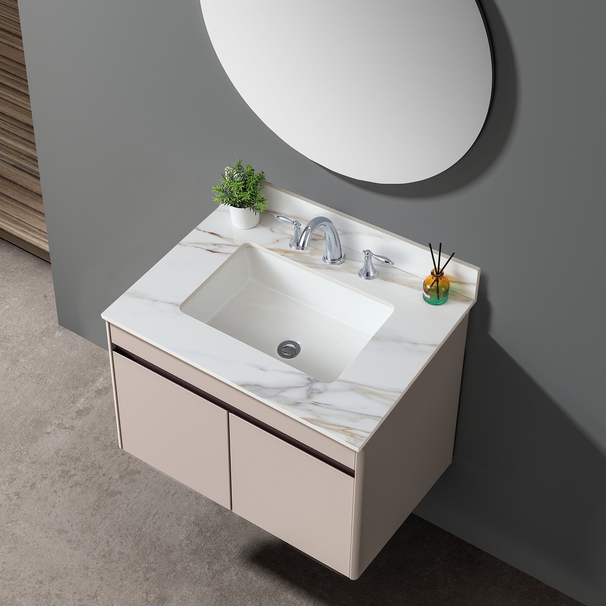 31 Inch Carrara Marble Vanity Top