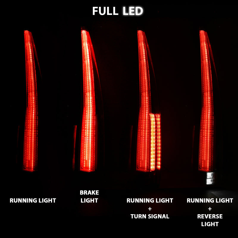 ANZO 2007-2014 Cadillac Escalade Led Taillights Red/Clear 311296