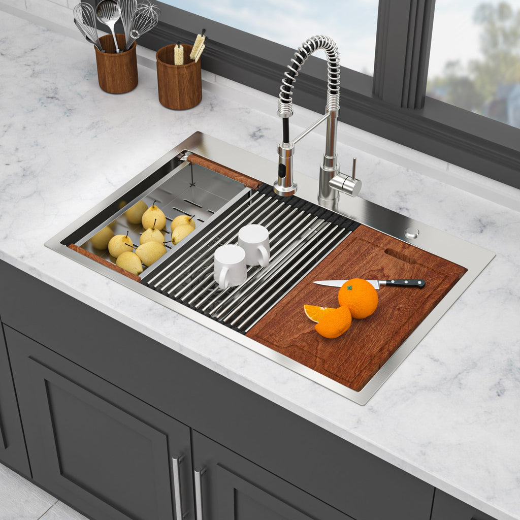 Topmount Drop In Kitchen Sink - 33"x 22"