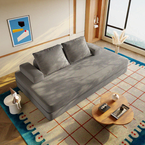 86.6" Multifunctional Convertible Sofa Bed