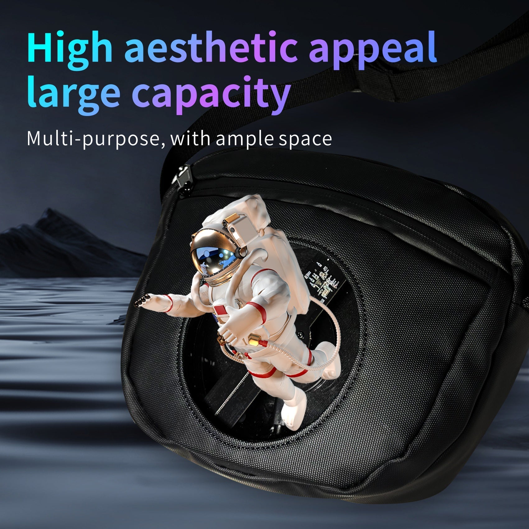 Wiilala Cross-border 3D Holographic Backpack Mobile Outdoor Advertising Display Stereoscopic Projection 3D Holographic Backpack, Supports Content Replacement Via Mobile AppSupports 5V3A Power Bank