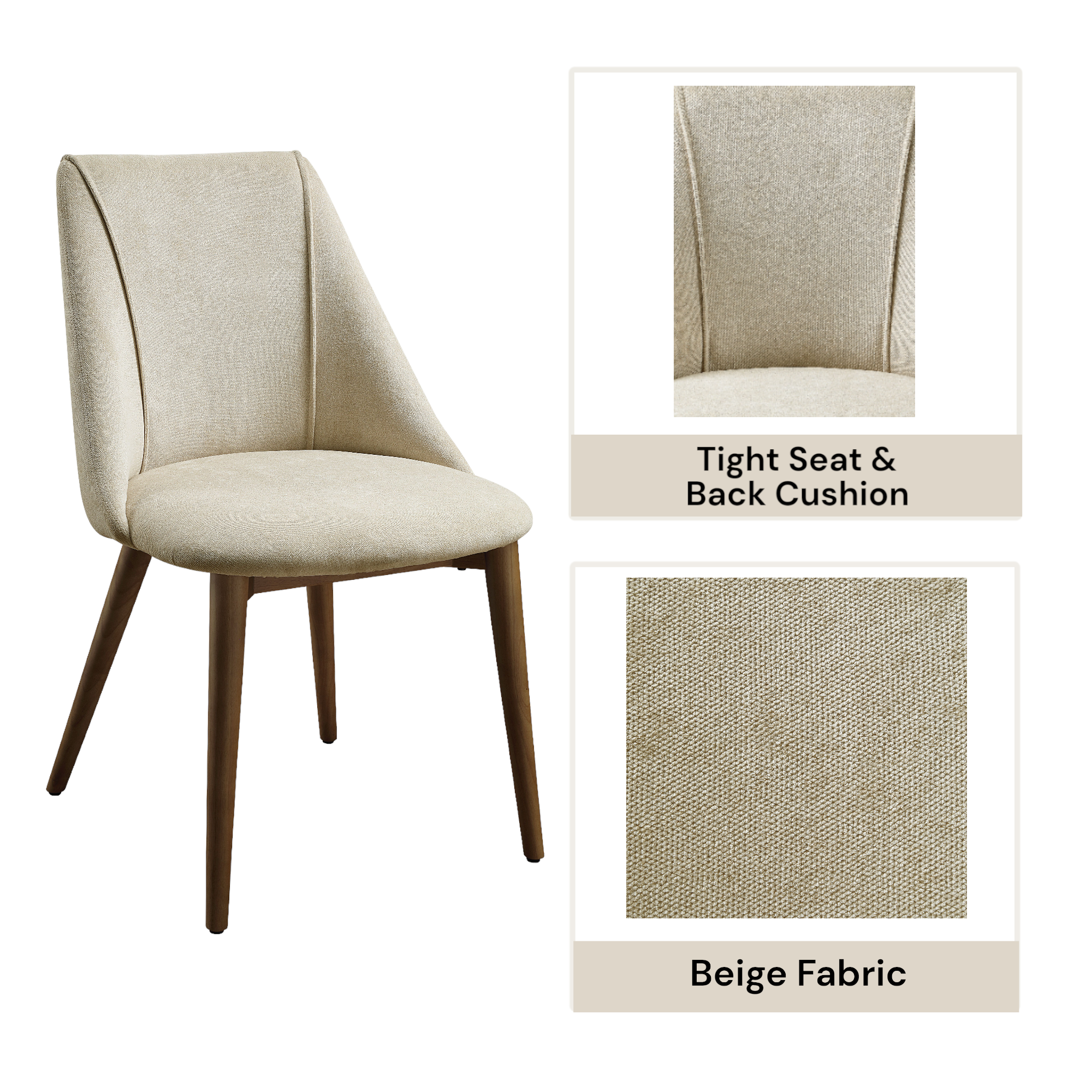 Willene Polished Microfiber Dining Chair