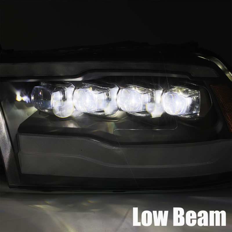 AlphaRex 09-18 Dodge Ram 1500HD NOVA LED Projector Headlights Plank Style Design Alpha Black w/DRL 880541 *Discontinued