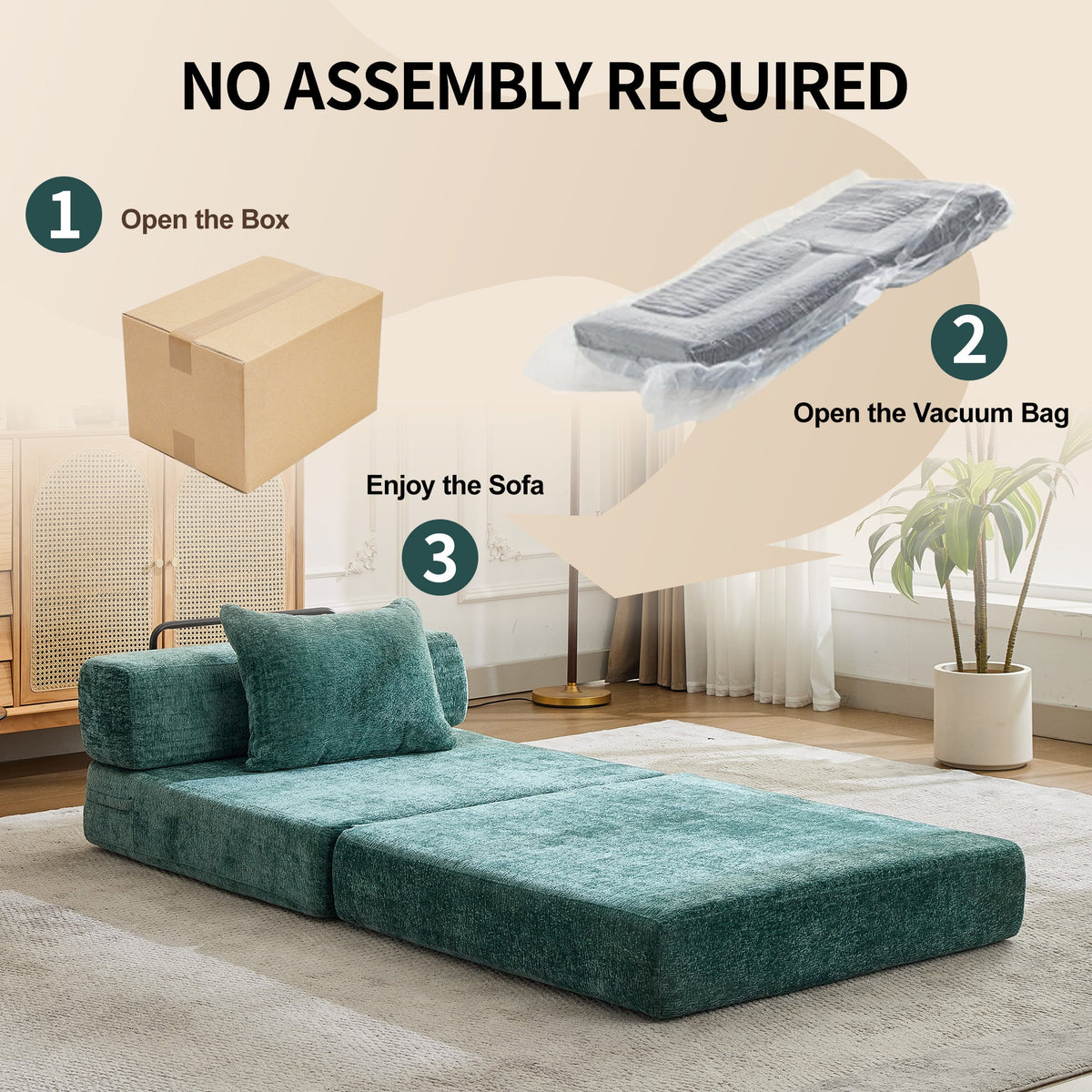Compression Sofa - Convertible Floor Sofa Bed