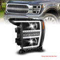 ANZO 21-23 Ford F150 LED Projector Headlight w/Switchback+Sequential - Black (Driver Side Only) 111594-L