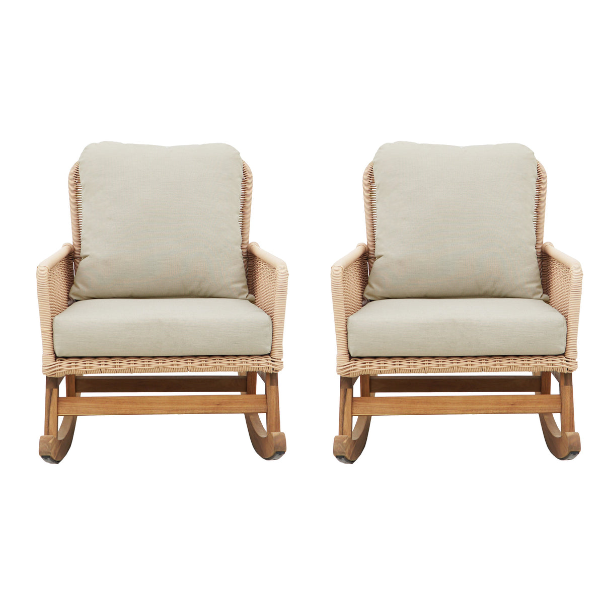 Set of 2 Contemporary Minimalist Patio Seating
