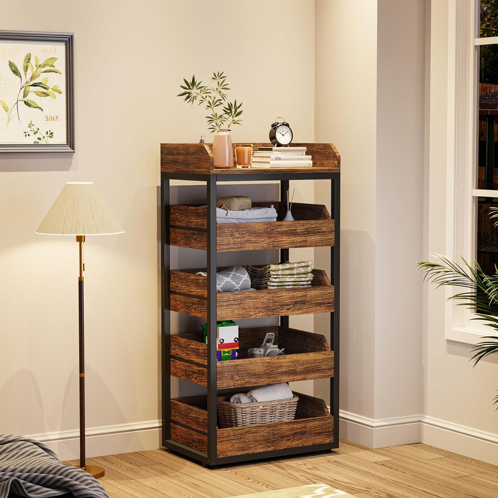 46.06” Tall 5-Tier Rustic Storage Rack