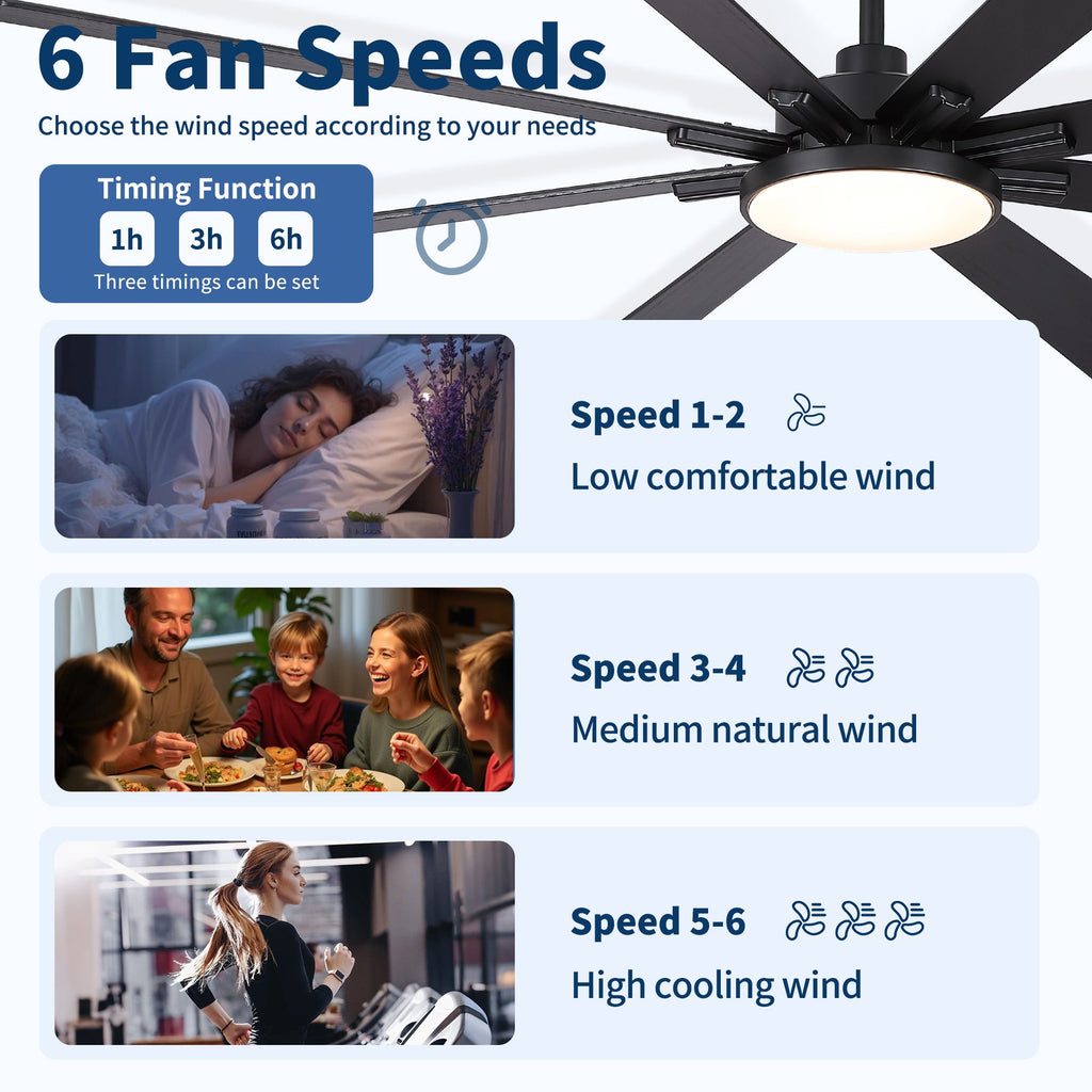 72 Inch Modern Minimalism Ceiling Fan