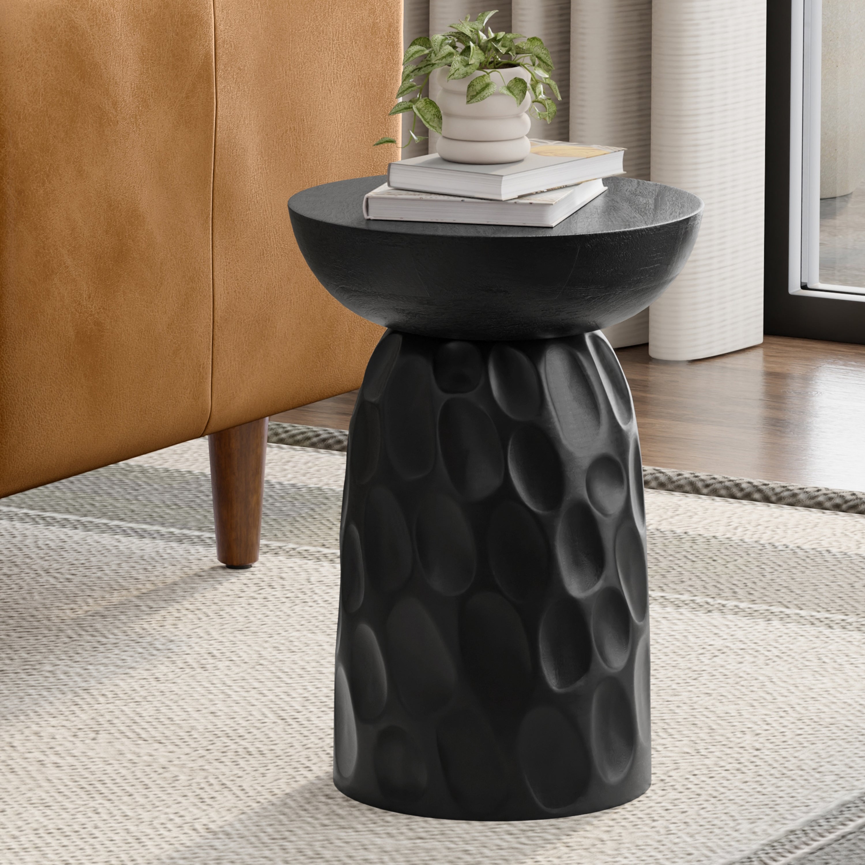 Boyd 13 Inch V-Chisel Accent Table